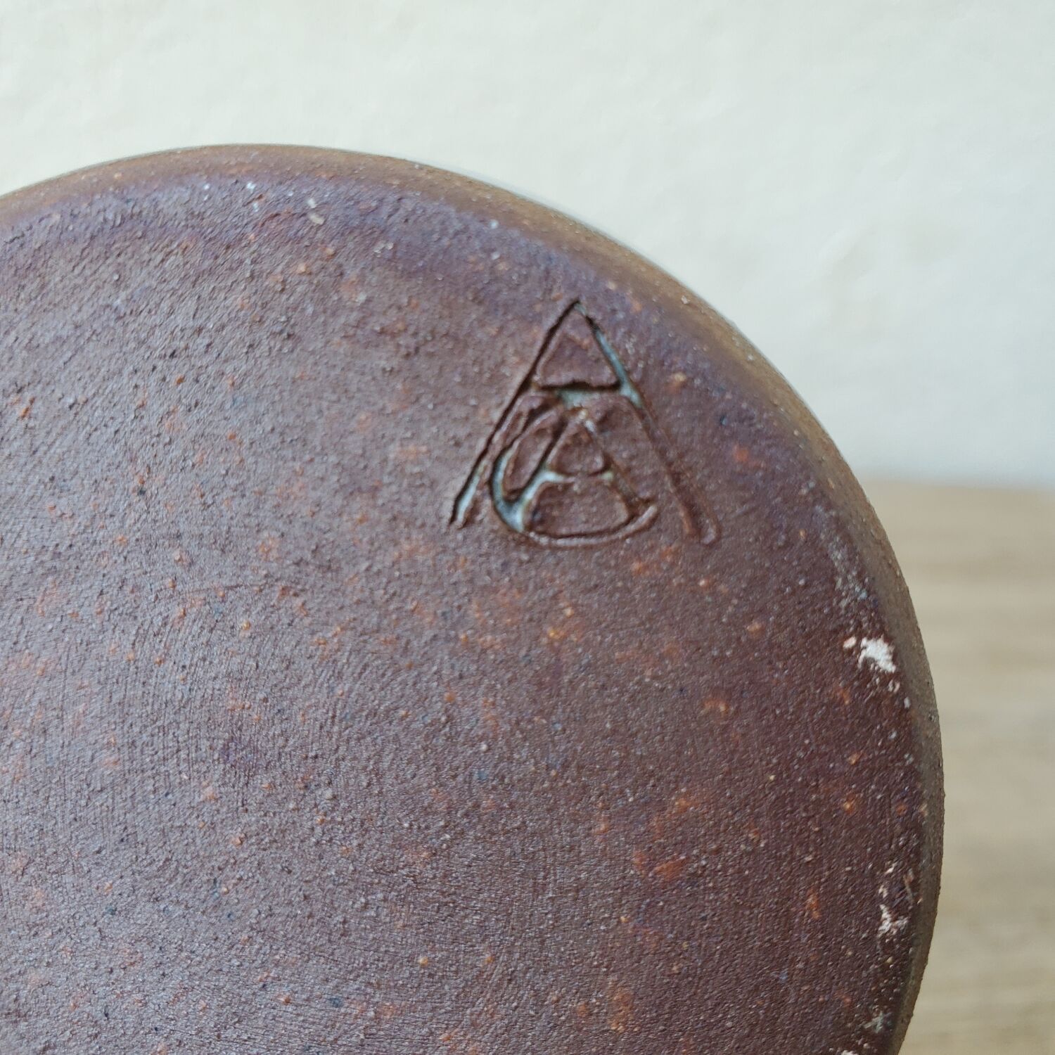 Signed sandstone vase