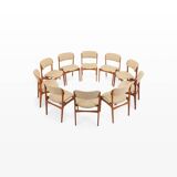 Model 49 dining chairs by Erik Buch for Odense Maskinnedkeri, Denmark, 1960s, set of 10
