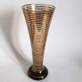 Art deco vase in gold glass