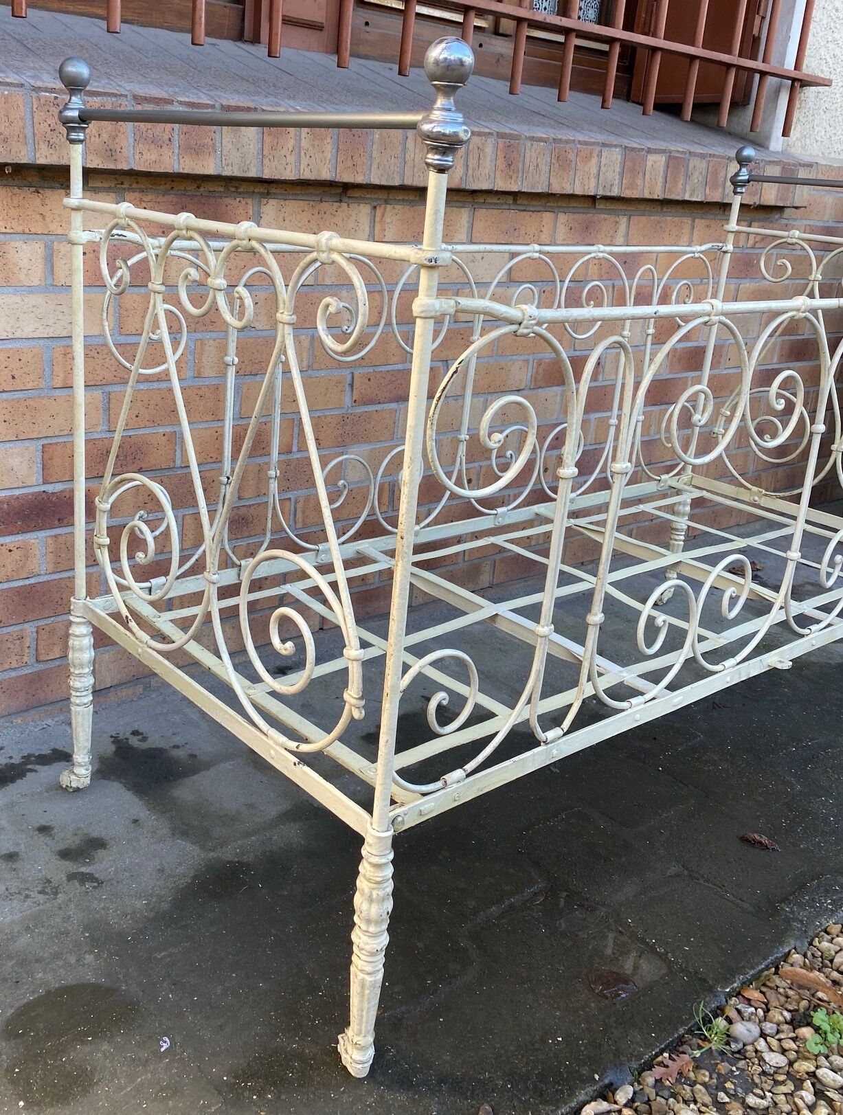 Wrought iron cot