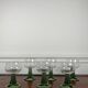 Set of 6 vintage green stemmed glasses - wine glass