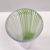 Green, White and Light Blue Murano Glass Vase by Dino Martens
