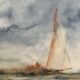 Aquarelle mariné abstraite