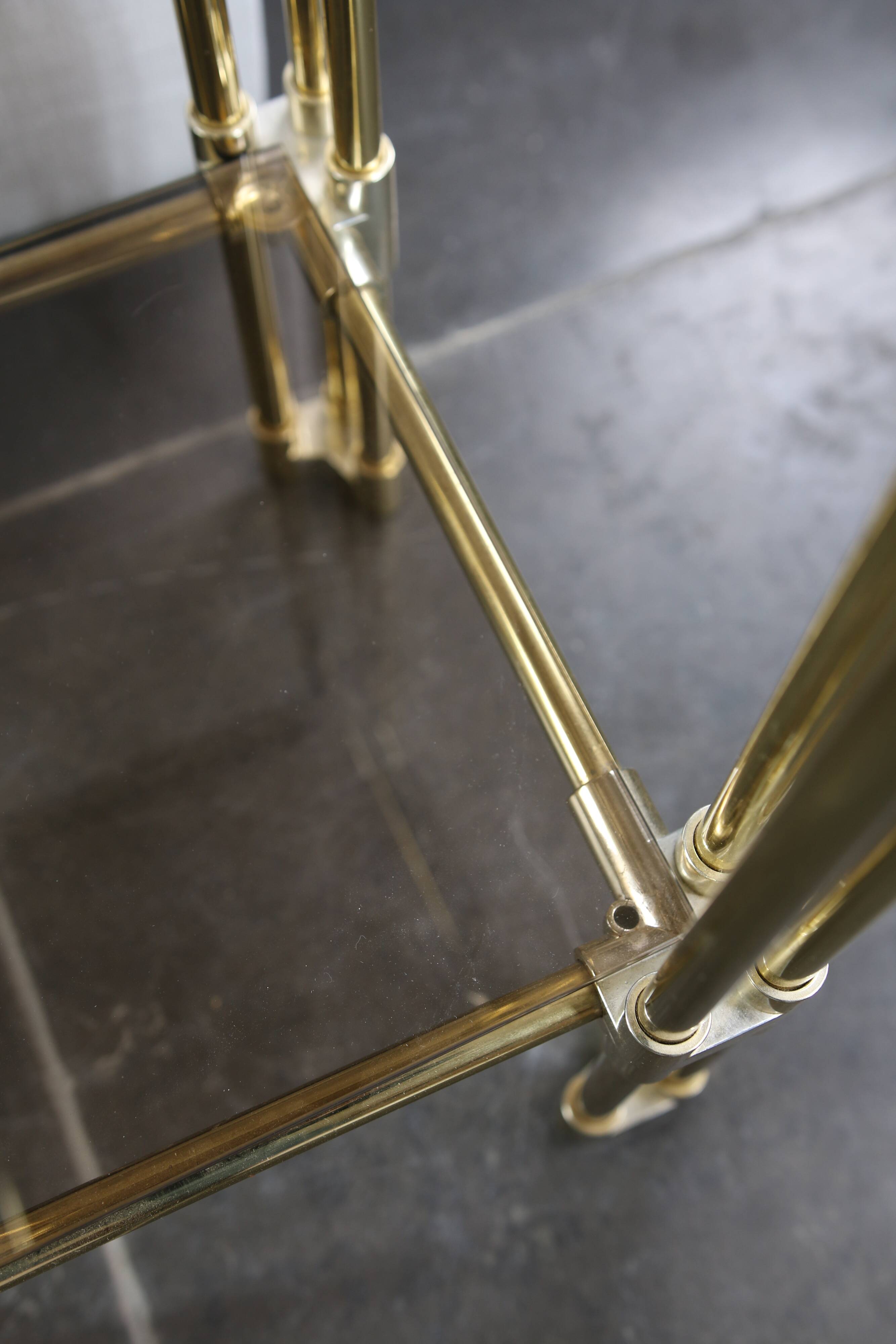 Brass side table, 1970s-1980s