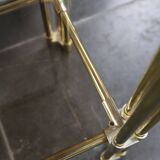 Brass side table, 1970s-1980s
