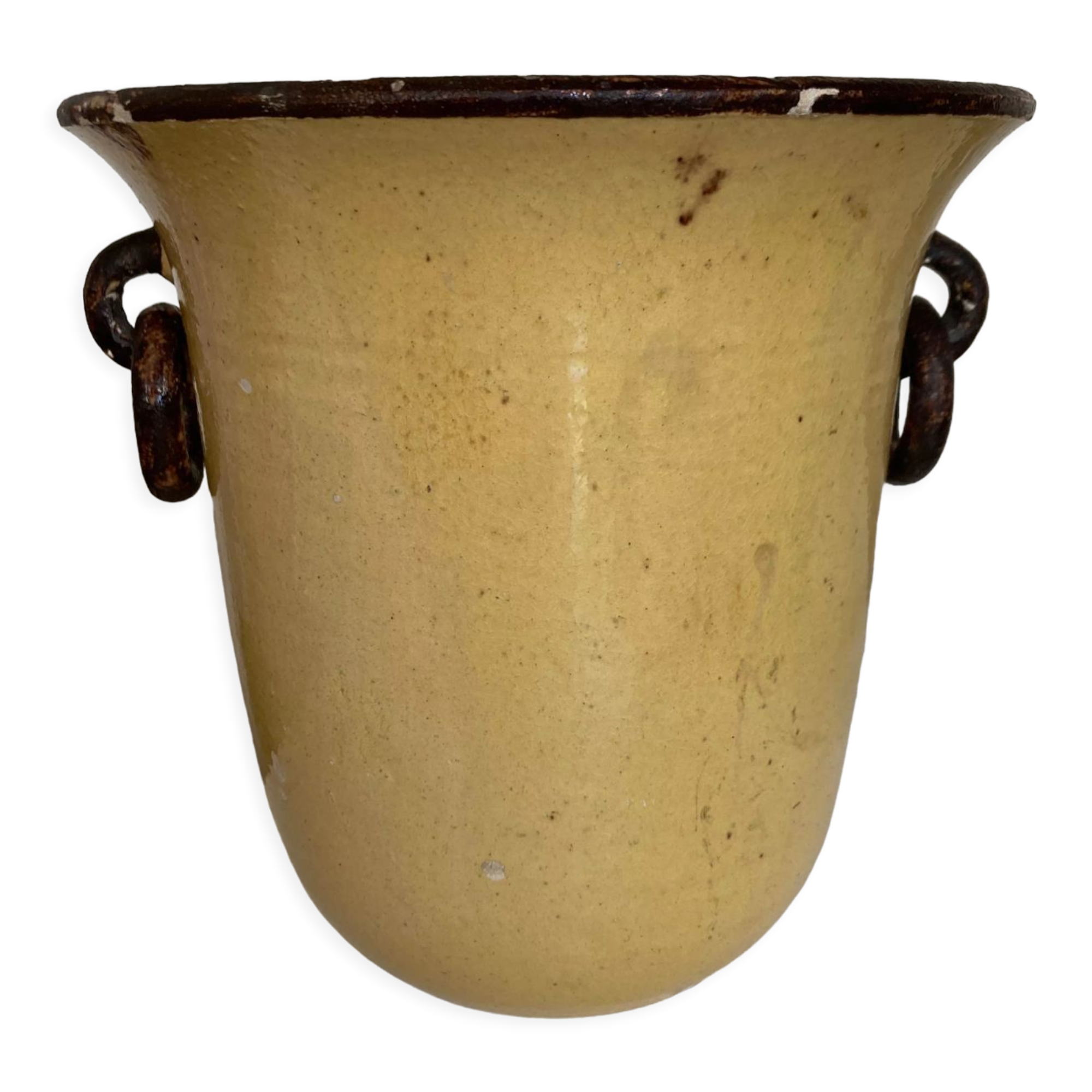 Neoclassical urn vase in glazed clay Etienne Noël Dieulefit 1940