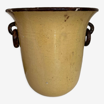 Vase urne néo classique en terre vernissée Etienne Noël Dieulefit 1940