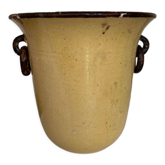 Vase urne néo classique en terre vernissée Etienne Noël Dieulefit 1940