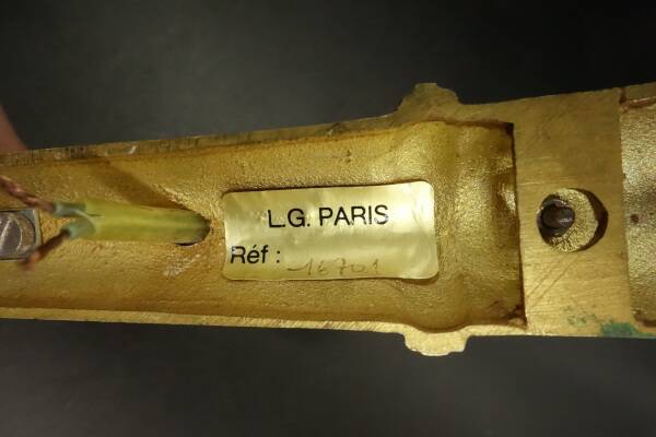 Pair of large Louis XVI style quiver sconces from Lucien GAU - gilded bronze