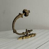 antique wall hook, gilded sculpted metal