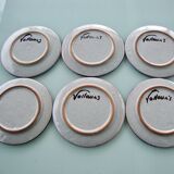 Set of 6 Vallauris dessert plates