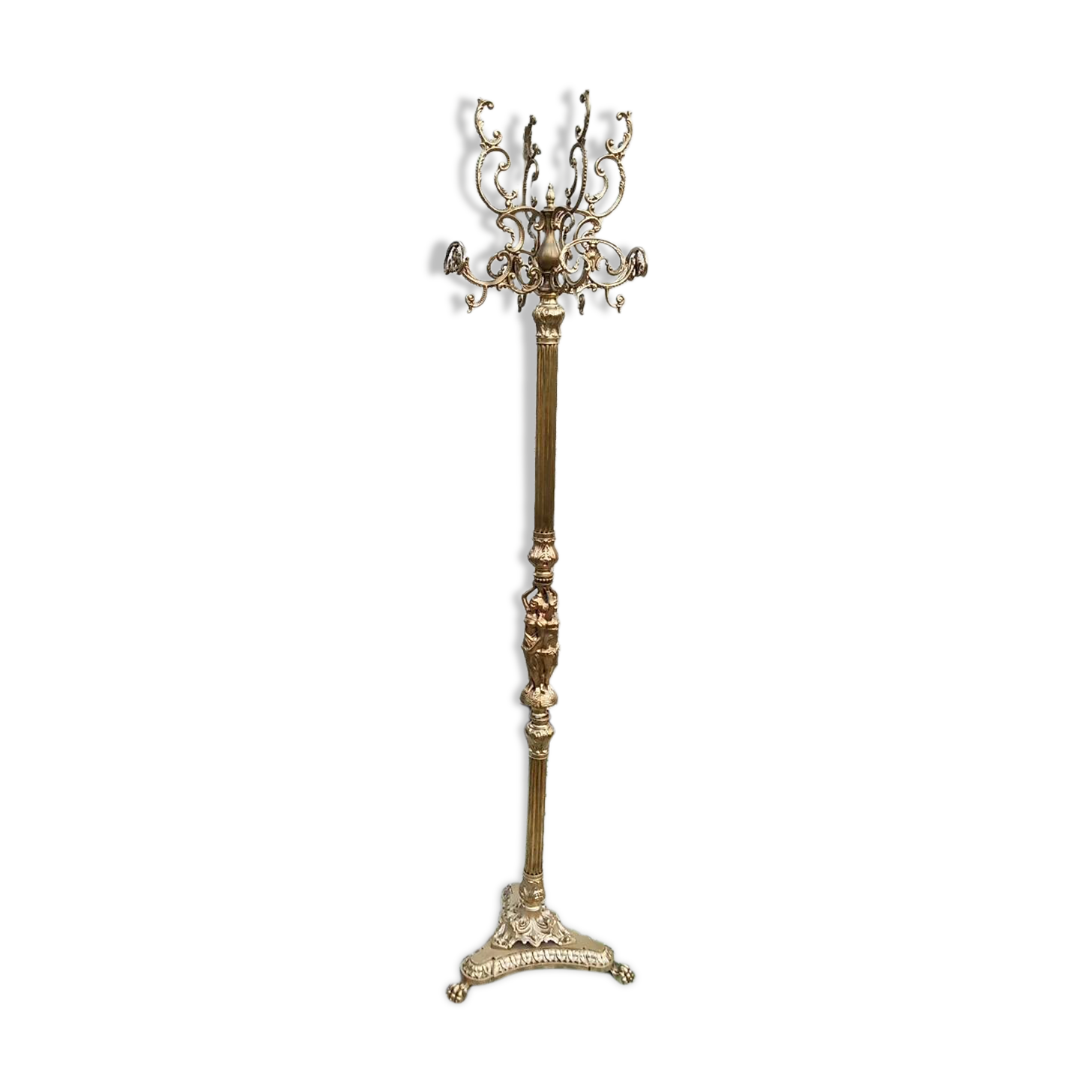 Portemanteau en laiton et bronze