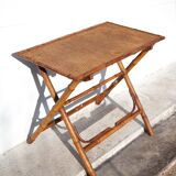 Folding bamboo table side table colonial style table, veranda, patio, interior decor