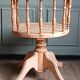 Fauteuil de bureau américain "capitaine" en chêne & cannage, vers 1900