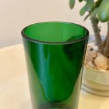 Green glass vase