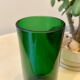 Green glass vase