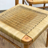 Mid century cherry wood dining chairs by Georg Leowald for Wilkhahn, Set of 4, Germany,1950s