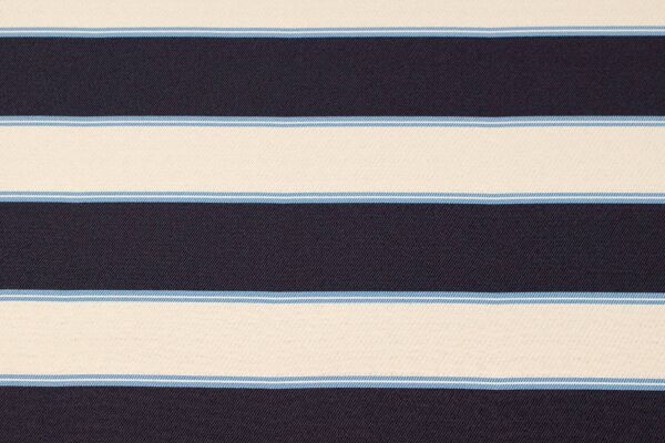 6 chaises en tissu rayé et bois de hêtre foncé