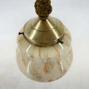 Art Deco Marble Glass Pendant Lignt on Original Rope