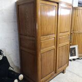 Parisian wardrobe 40/50 old oak patina