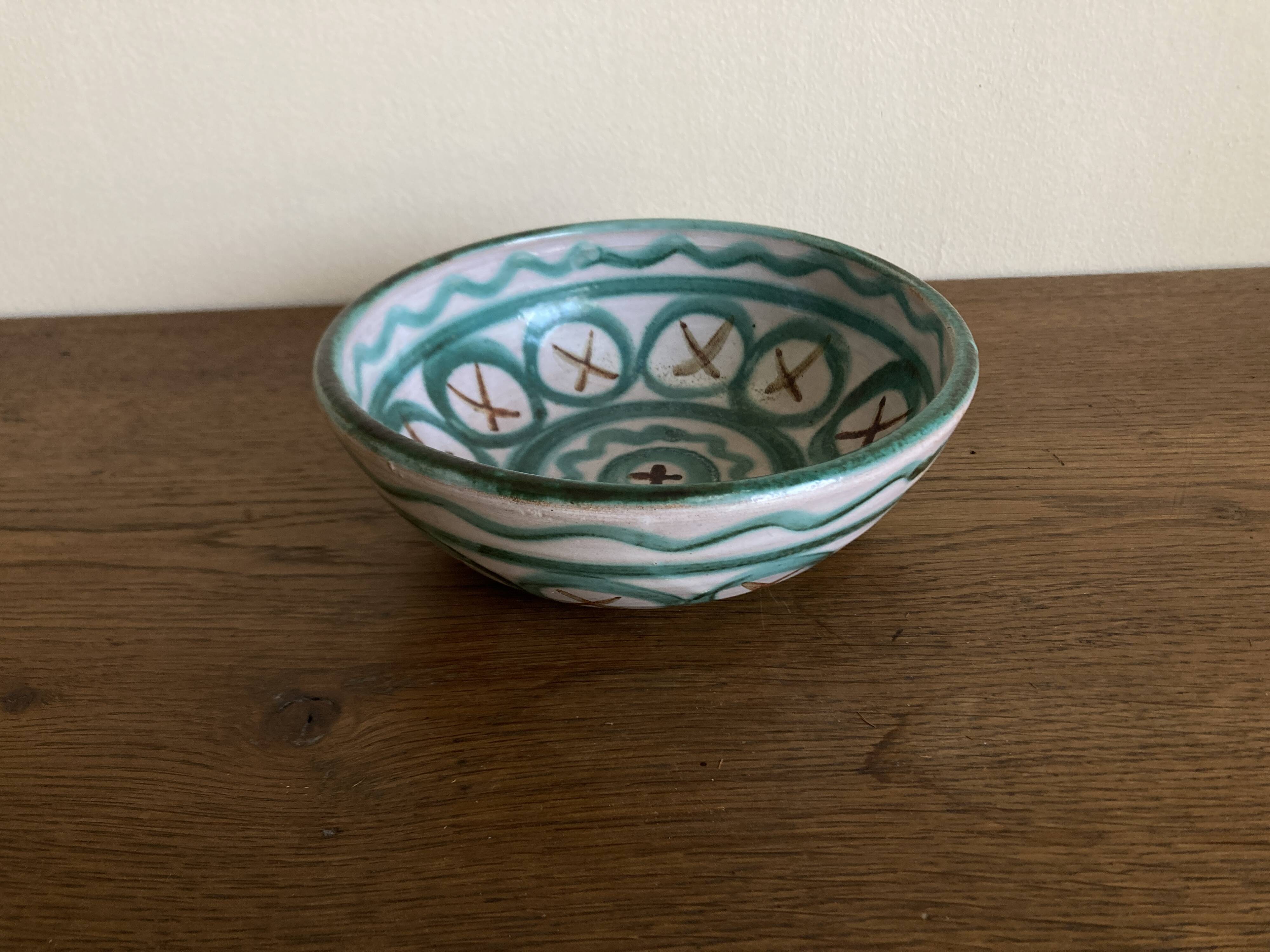 Robert Picault 1960 Vallauris salad bowl signed in full