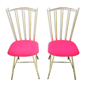 Paire de chaises en metal - assise