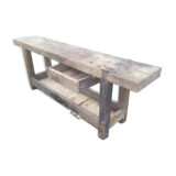 Old piece of furniture by trade, wooden carpenter's establishment