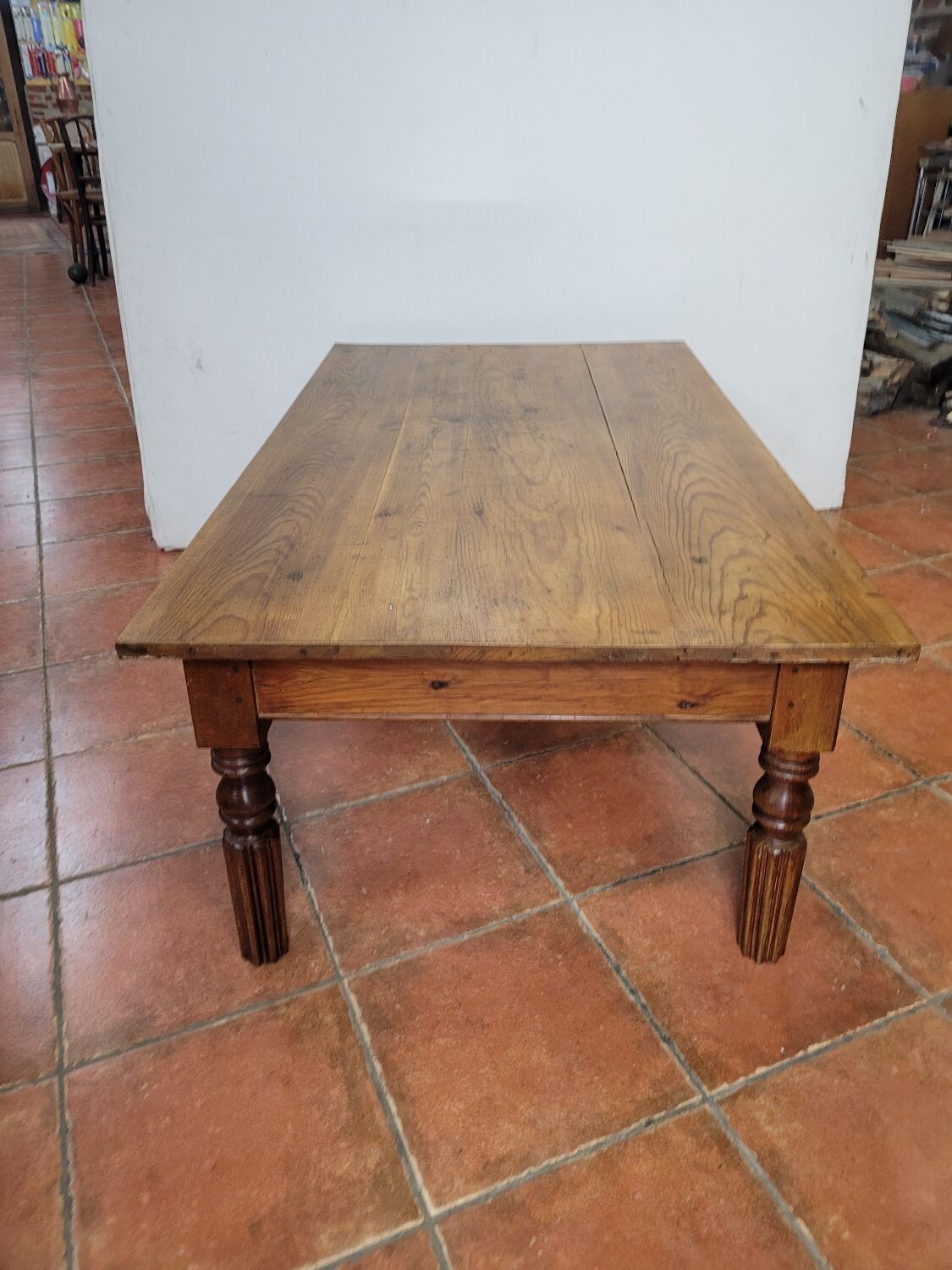 Antique coffee table with 1 drawer, 130×74cms