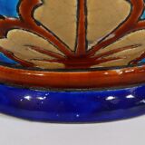 Vase decorated with flowers in enamels of longwy – early twentieth century