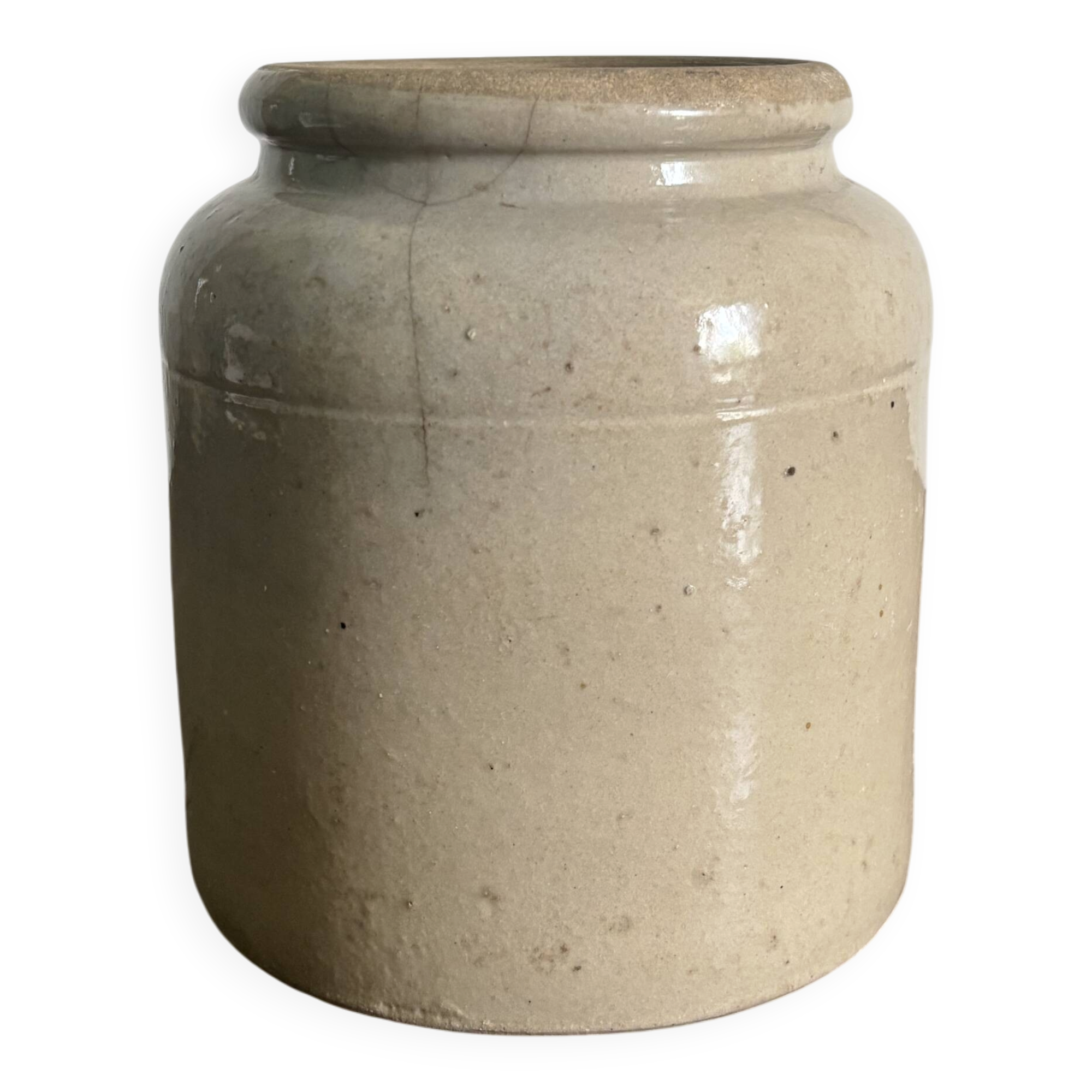 Ancien pot / vase en grès émaillé - vintage