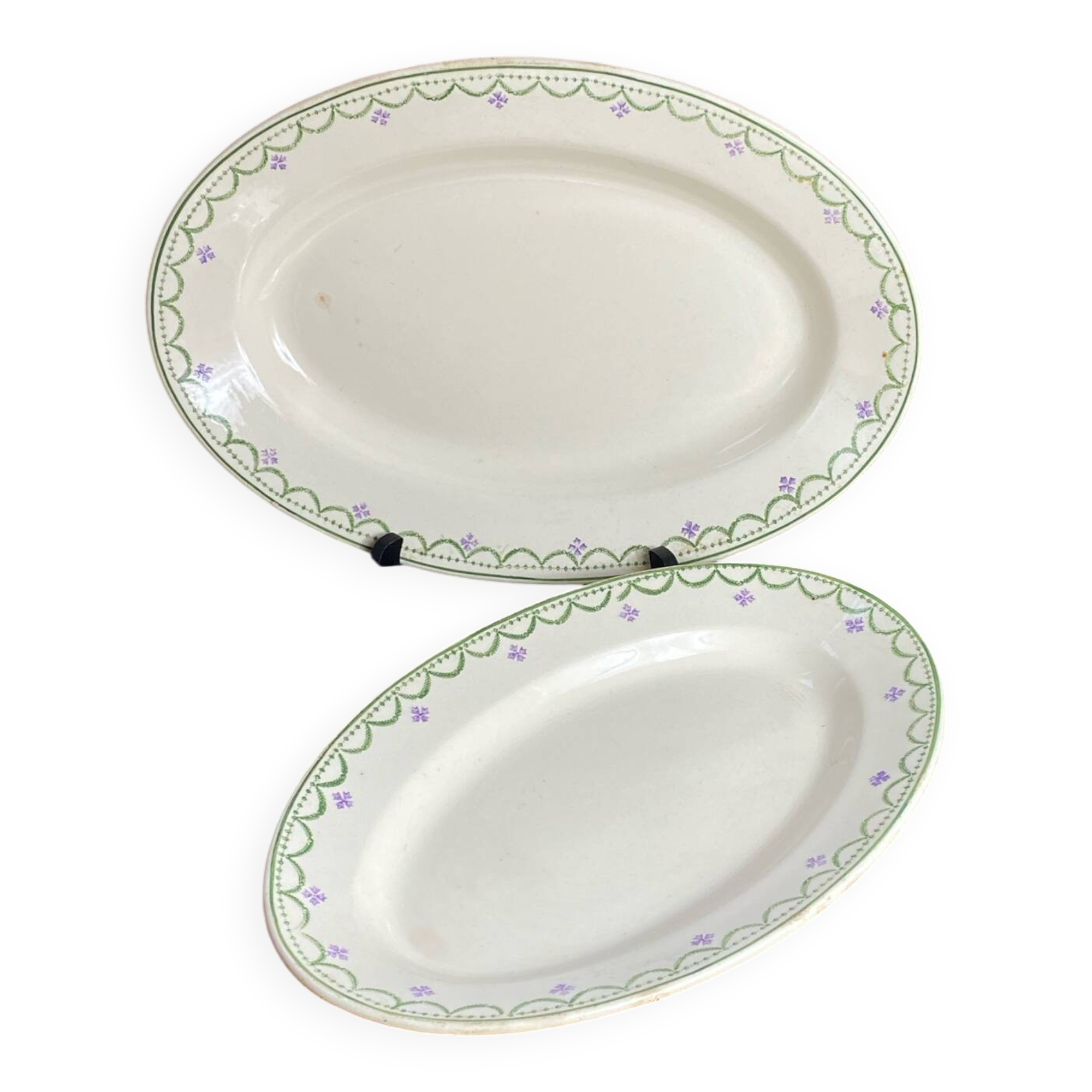 Service plates, ironstone, Violetta collection, Longwy