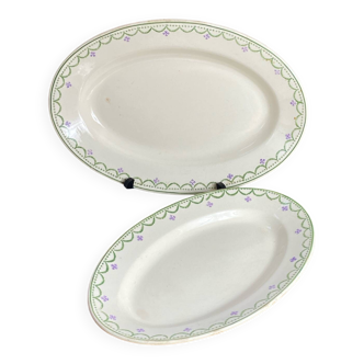 Service plates, ironstone, Violetta collection, Longwy