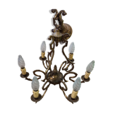 Old brass chandelier 6 branches