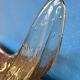 Large amber blown glass corolla bowl, Murano style
