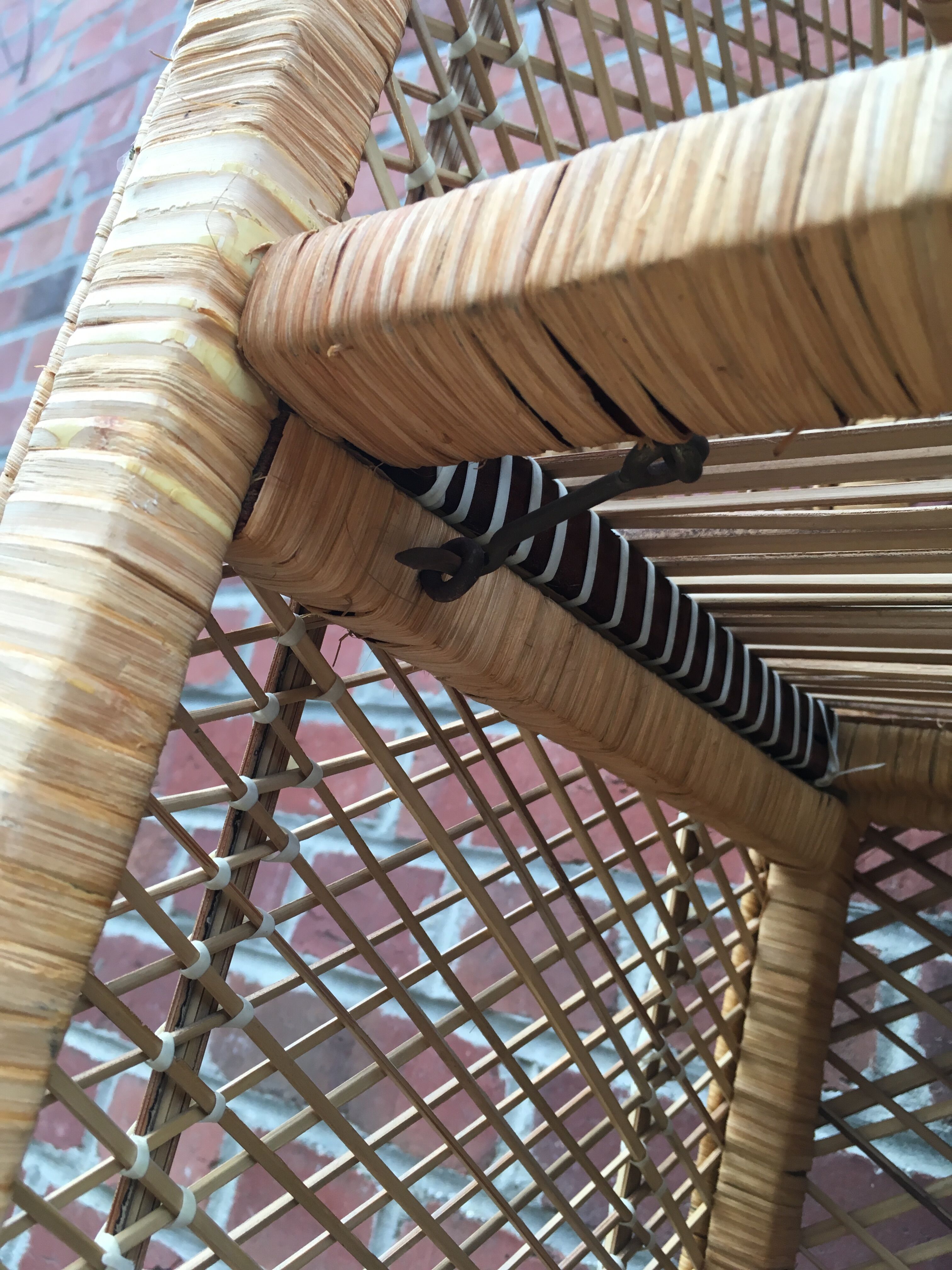 Vintage rattan library