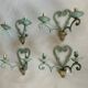 Set of 4 antique metal wall lights / 1950s