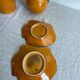 Vallauris ceramic pitcher, vase and bowls