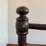 Chaise d’angle bois et rotin
