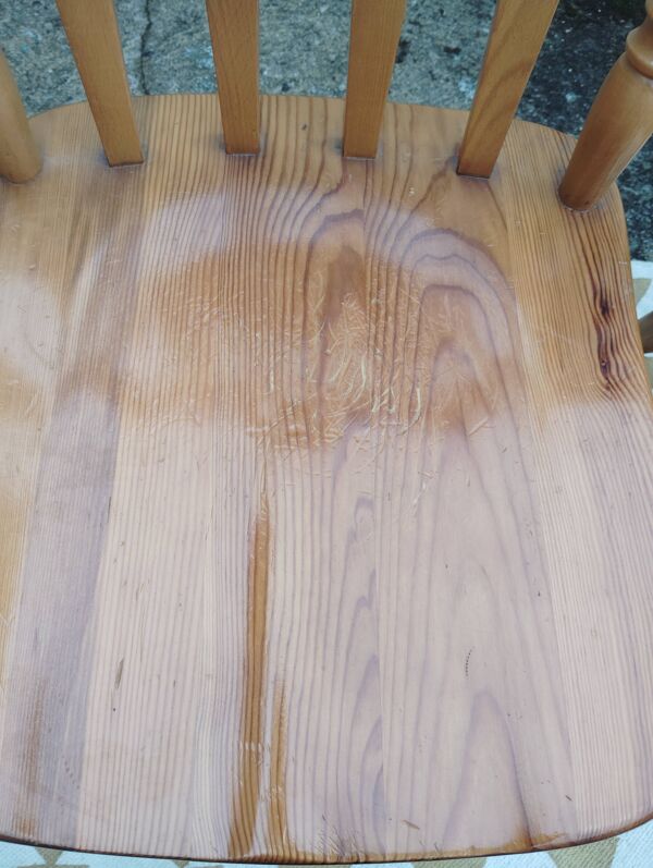 Set 6 chaises western bistrot dont 2 à accoudoirs