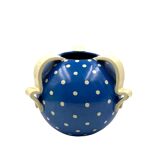 Vase Art Déco en céramique bleue, Rometti, Umbertide Italie années 1930