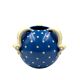 Art Deco blue ceramic vase, Rometti, Umbertide Italy 1930s