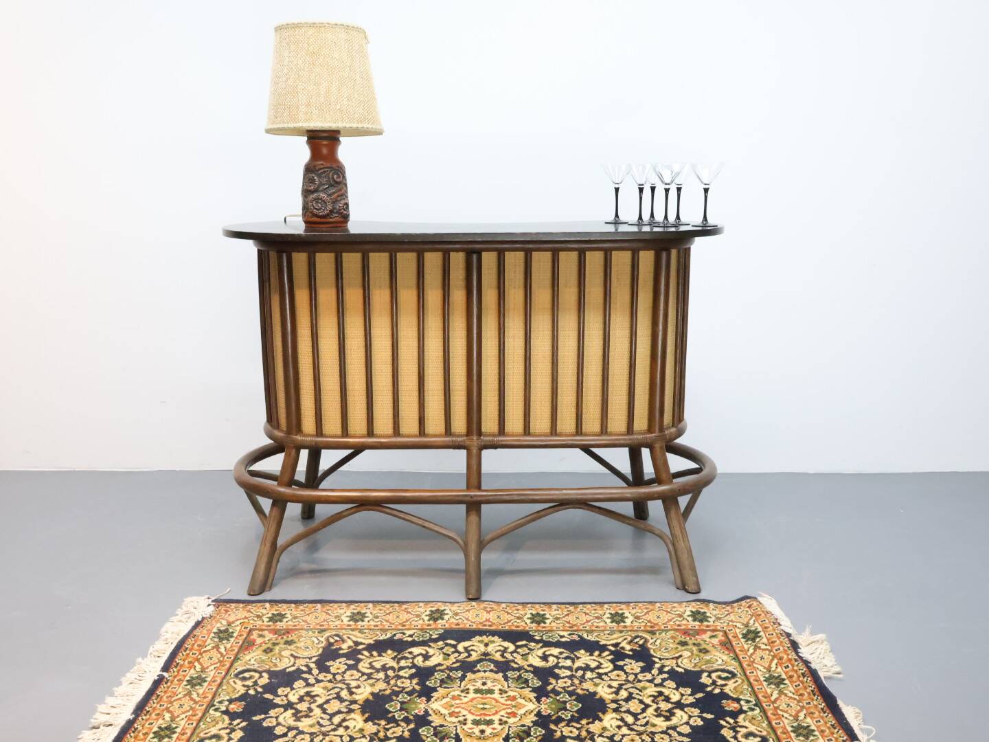 Vintage bar rotan manou jaren 70