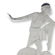 Art Déco Charleston Dancer cubist Table Lamp, LW Paris France, circa 1930