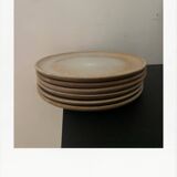 Set of stoneware dessert plates