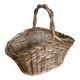 Basket with wicker basket handle