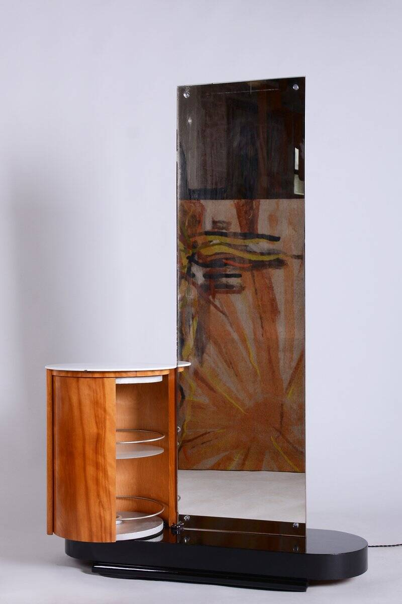 Art Deco Ash Dressing Mirror by J. Halabala for Up Zavody, Czech, 1930s