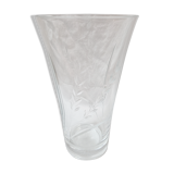 Engraved glass vase from 1980