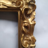 Sculpted square golden frame