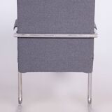 Restored Bauhaus Armchair, by Karel Josef Říha, New Upholstery, Czech, 1930s