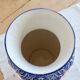Vintage faience large vase - Blue and white Delft style - Floral decoration